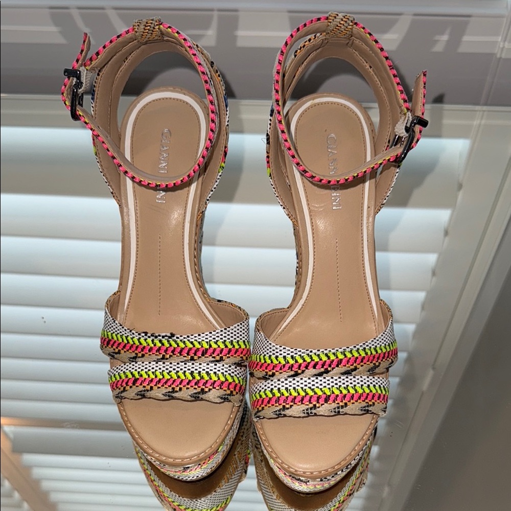 Gianni Bini Multicolor Woven Sandals